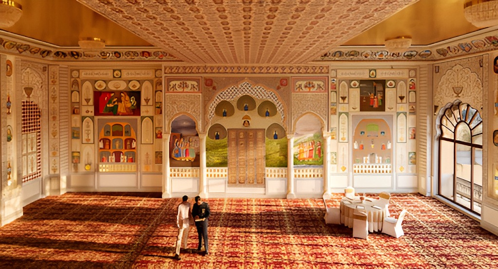 Figure 2: Rang Mahal – Hand-Painted Walls, Perfect for Intimate Celebrations