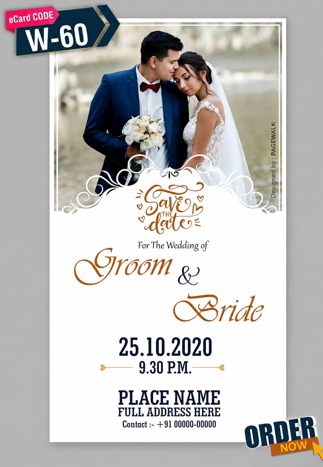 Photo-based Christian wedding save-the-date card
