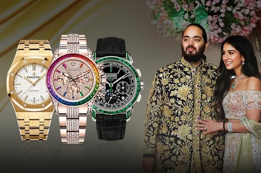 Indian groom sherwani luxury watch wedding gift