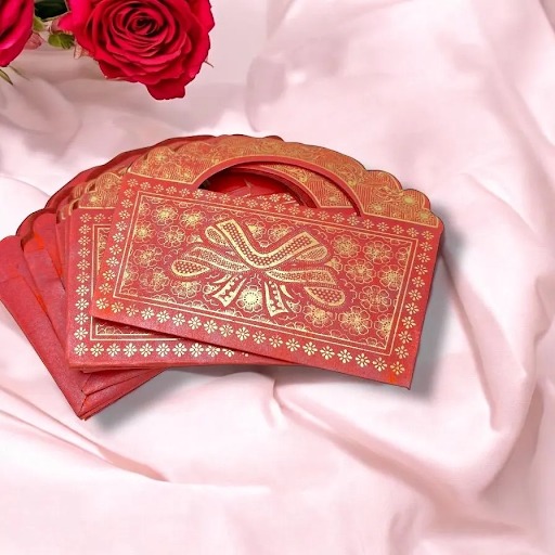 red gold shagun envelopes Indian wedding cash gift