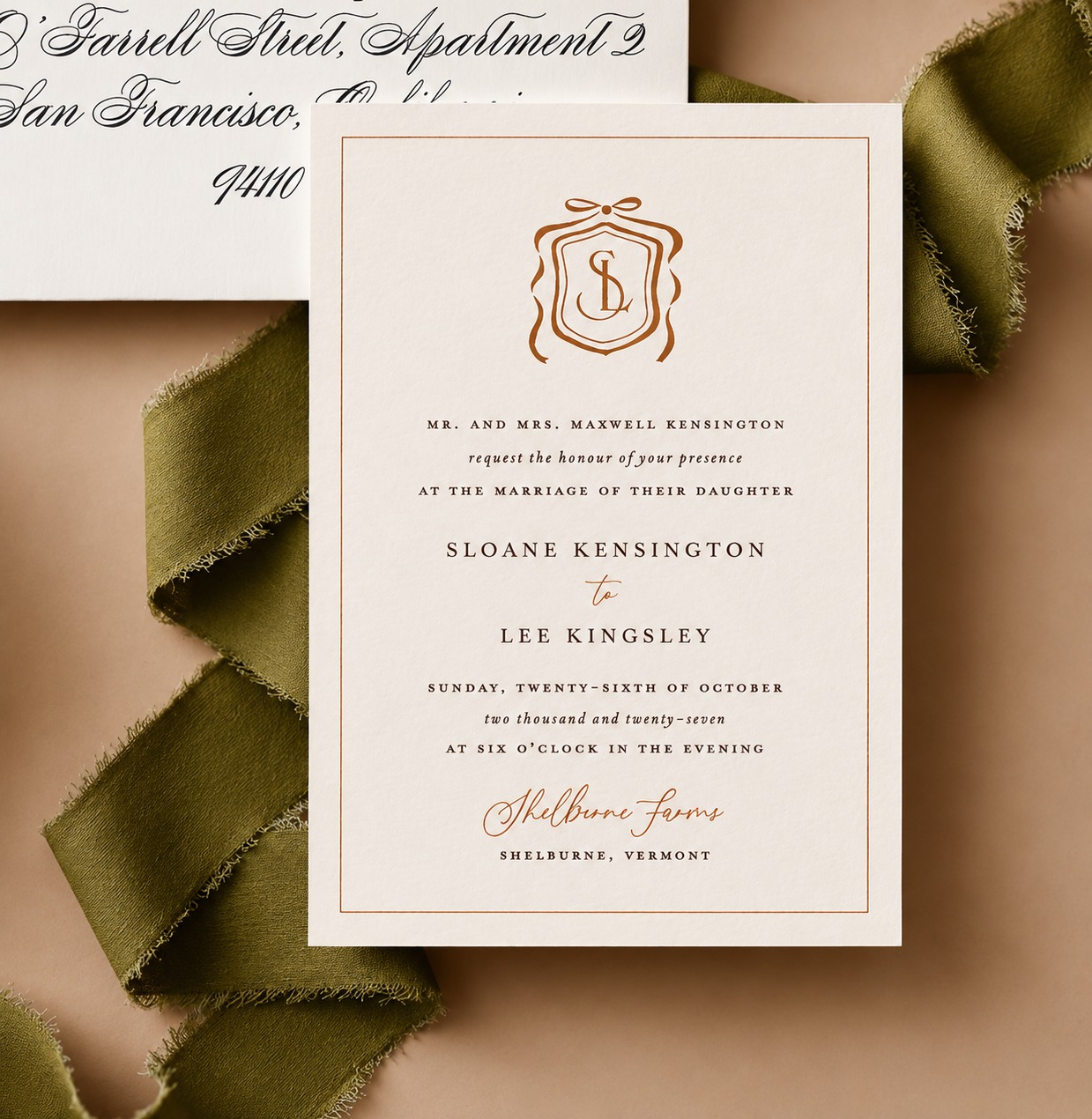 Classic formal wedding invitation wording example